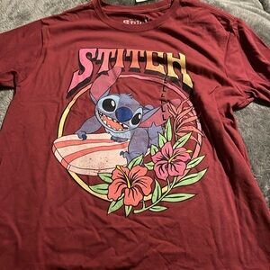 Brand: Disney.   Size: Large.   Color: Burgundy